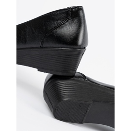 Pantofi glisante negre cu arc negru 1