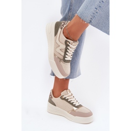 Adidași pentru femei pe platforma leopard bej 5