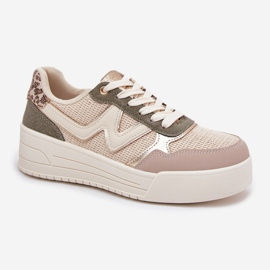 Adidași pentru femei pe platforma leopard bej 4