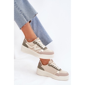 Adidași pentru femei pe platforma leopard bej 7