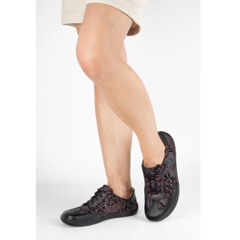 Olivier Pantofi din piele desculți Thalia pantofi minimalisti pantofi cu imprimeu violet 2