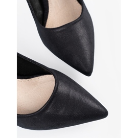 Pompele din piele de căprioară neagră pe toc stiletto negru 1 Pompele din piele de căprioară neagră pe toc stiletto negru 1