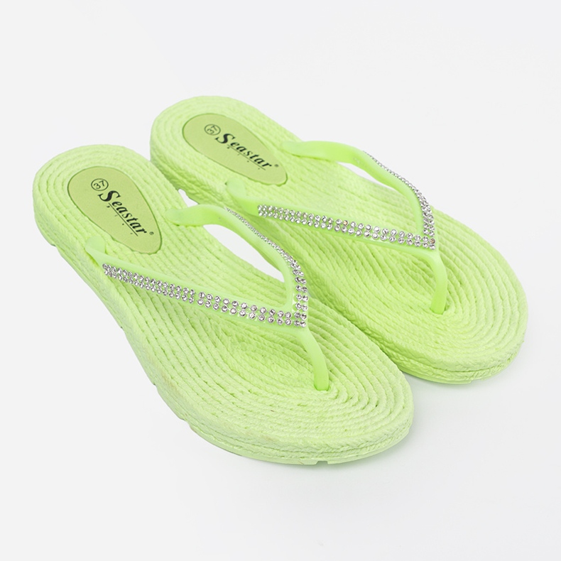 Seastar Flip -flip -flops cu zirconi verde 1 Seastar Flip -flip -flops cu zirconi verde 1