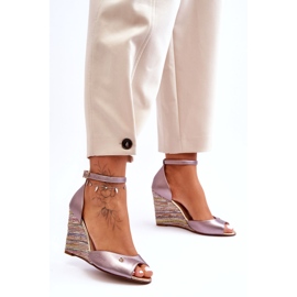 Sandale din piele pentru Laura Messi 2603/783 Taupe bej 1