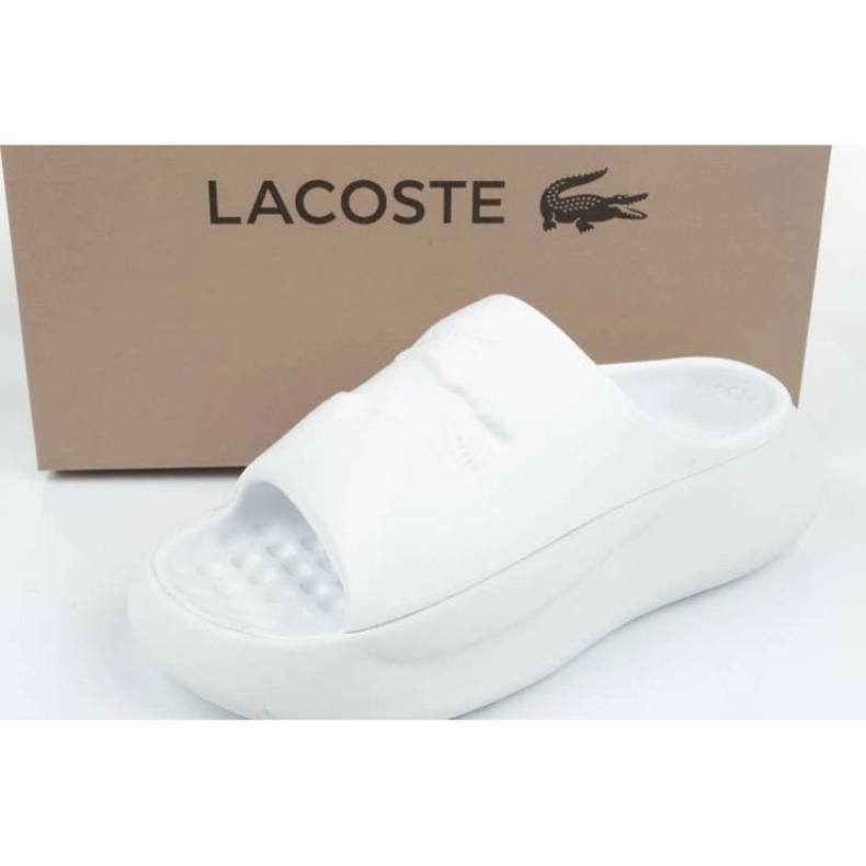 Lacoste servire diapozitiv 745CFA000421G FLIP -FLOPS alb 6