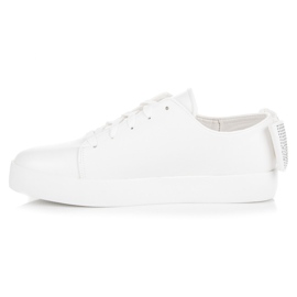 Vices Adidași legați cu o fundă alb 1