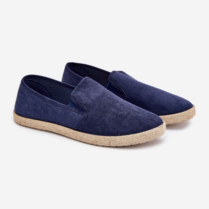 Boto Espadrilles adidași pentru bărbați cu Eco Suede Navy Lunaria albastru 1