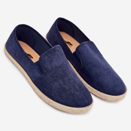 Boto Espadrilles adidași pentru bărbați cu Eco Suede Navy Lunaria albastru 2