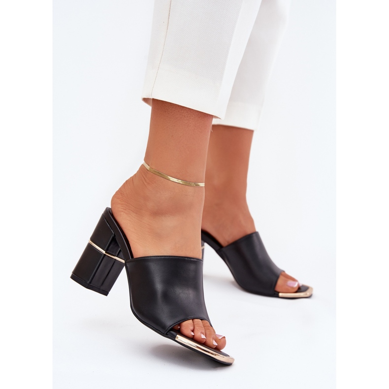 Boto Flip -flops elegant pentru femei pe Black Raiza Post negru 2