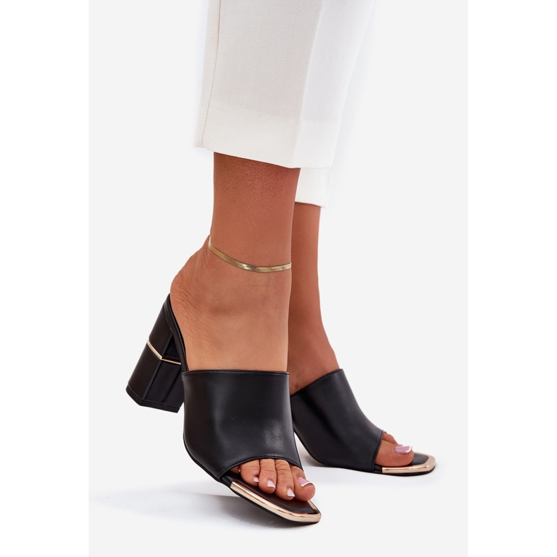 Boto Flip -flops elegant pentru femei pe Black Raiza Post negru 1