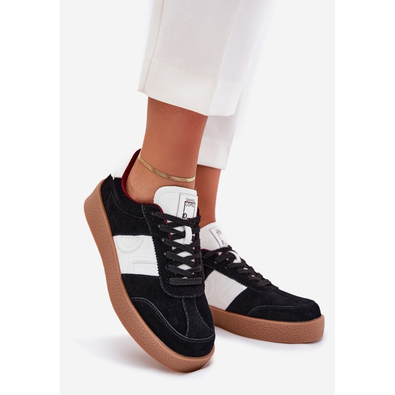 Adidaje din piele de căprioară pentru femei Big Star de Daniel Lopez SS2D4021 Negru 1