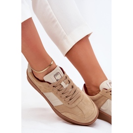 Big Star Adidaje din piele de căprioară pentru femei Star de Daniel Lopez SS2D4022 Beige bej 2