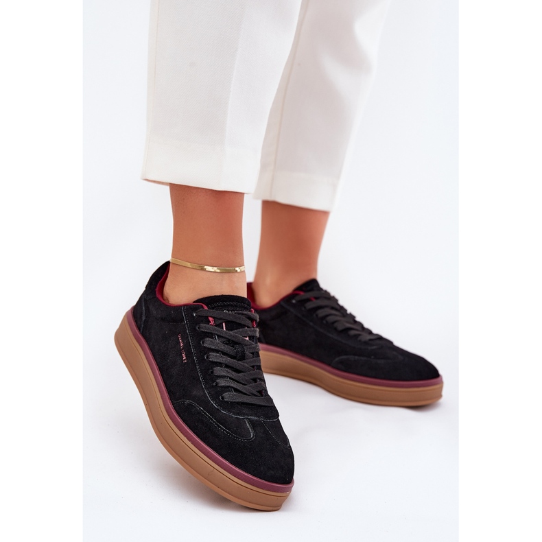 Adidaje din piele de căprioară pentru femei Big Star de Daniel Lopez SS2D4006 Negru 2