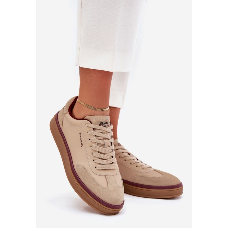 Big Star Adidaje din piele pentru femei Star de Daniel Lopez SS2D4007 Beige bej 1