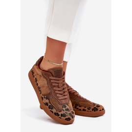 Big Star Sneakers pentru femei Star de Daniel Lopez SS2D4017 LEOPARD PRINT maro 1