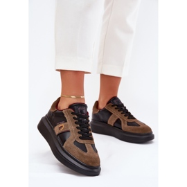 Adidaje din piele pentru femei pe platforma Big Star de Daniel Lopez SS2D4001 Negru 4