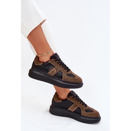 Adidaje din piele pentru femei pe platforma Big Star de Daniel Lopez SS2D4001 Negru 8