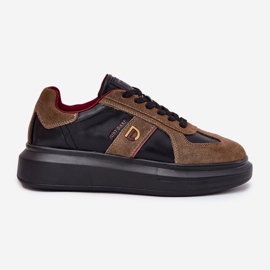 Adidaje din piele pentru femei pe platforma Big Star de Daniel Lopez SS2D4001 Negru 10