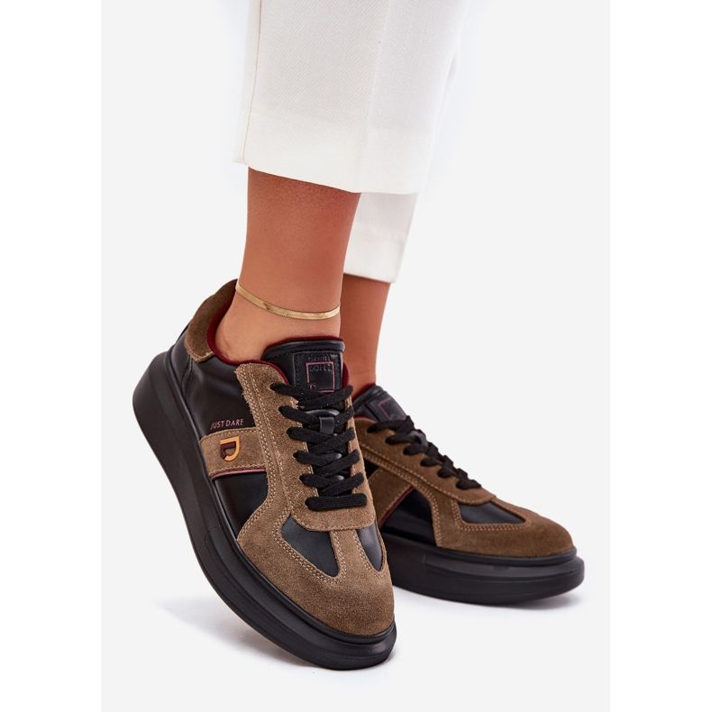 Adidaje din piele pentru femei pe platforma Big Star de Daniel Lopez SS2D4001 Negru 1