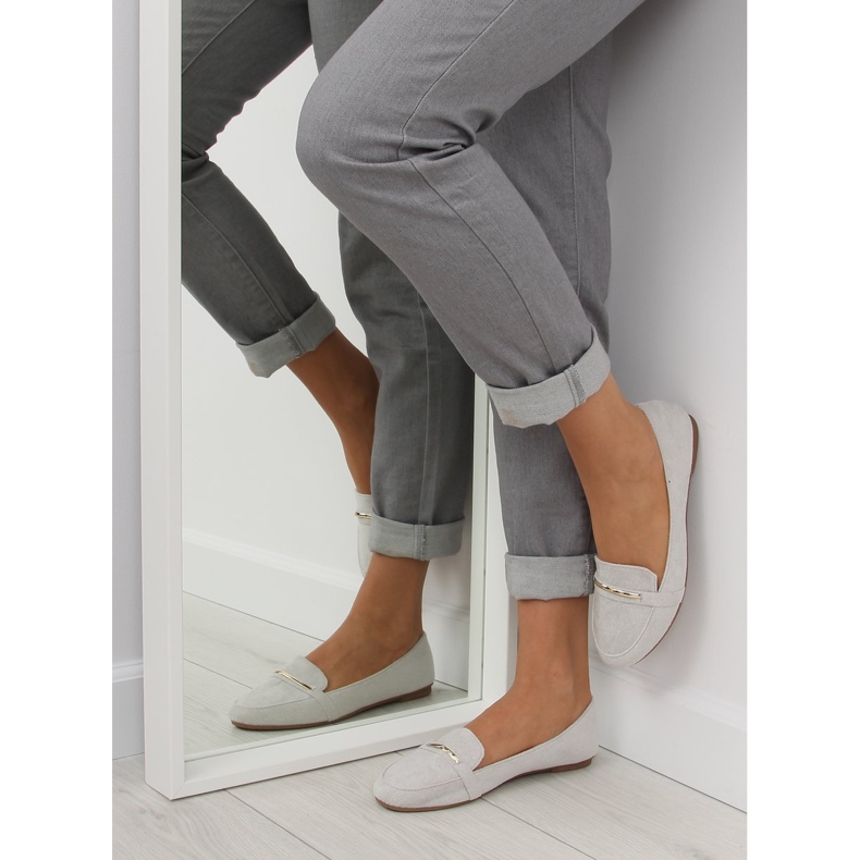 Mocasini de dama argintii 9988-121 Argintiu gri 1