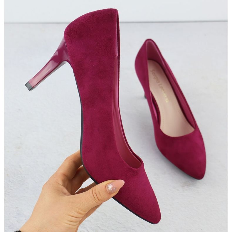 High Heels Suede Fuchsia Sergio Leone 1336 roz 1