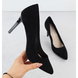 Pumps Pins Black Suede Sergio Leone 1339 negru 1