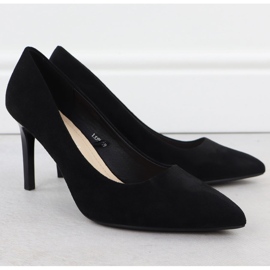 Pumps Pins Black Suede Sergio Leone 1339 negru 2