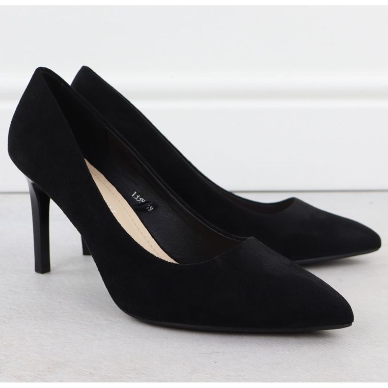 Pumps Pins Black Suede Sergio Leone 1339 negru 2