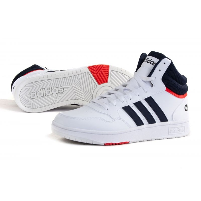 Pantofi Adidas Hoops 3.0 Mid M GY5543 alb albastru marin 1
