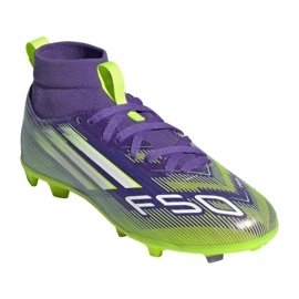 Adidas F50 Club TF Mid JR JI0039 Pantofi de fotbal violet 2