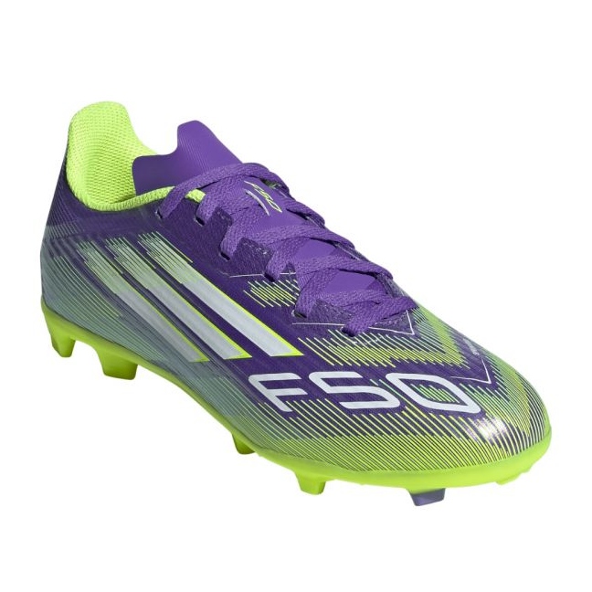 Adidas F50 League FG/MG JR JH7747 Pantofi de fotbal violet 2