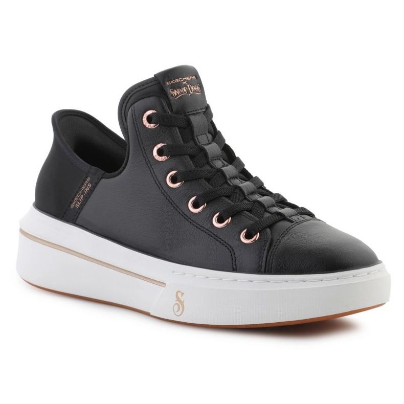Skechers Slip-Inss: Snoop One-Og piele în 186001-BLK negru 1