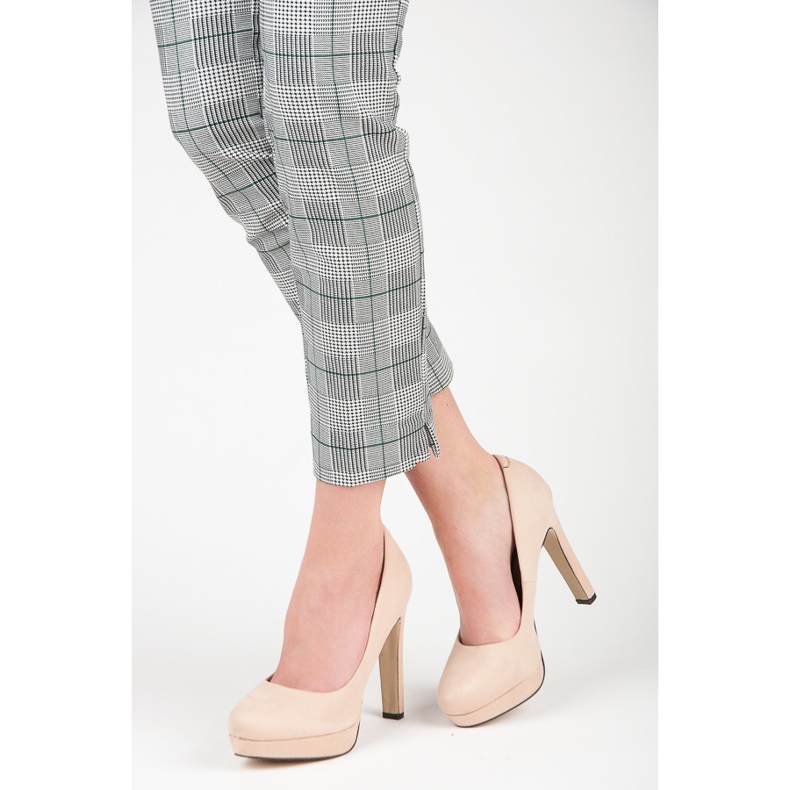 Vices Tocuri din piele intoarsa pe platforma maro 2