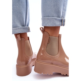 FEMEI LACQUEDER WELLIES ON BIG STAR MM274396 Platforma bej 2