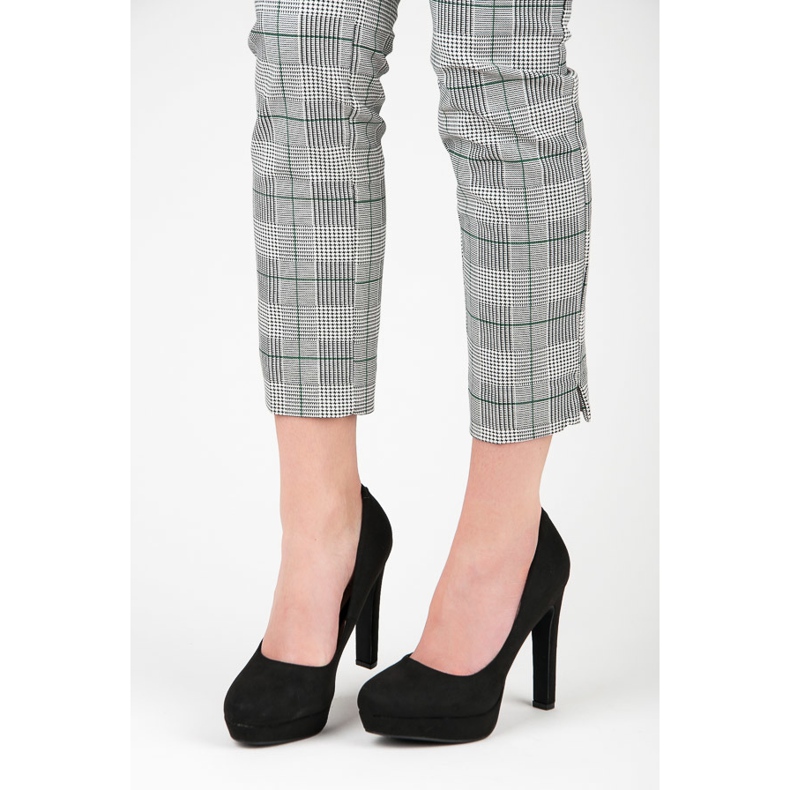 Vices Tocuri din piele intoarsa pe platforma negru 1