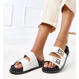 Flip -flops alb pe platforma Blau 1