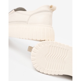 Sergio Leone Pantofi din piele pe platforma bej 1