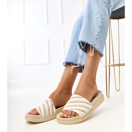 Flip -flops bej cu zirconii cardon albastru 2