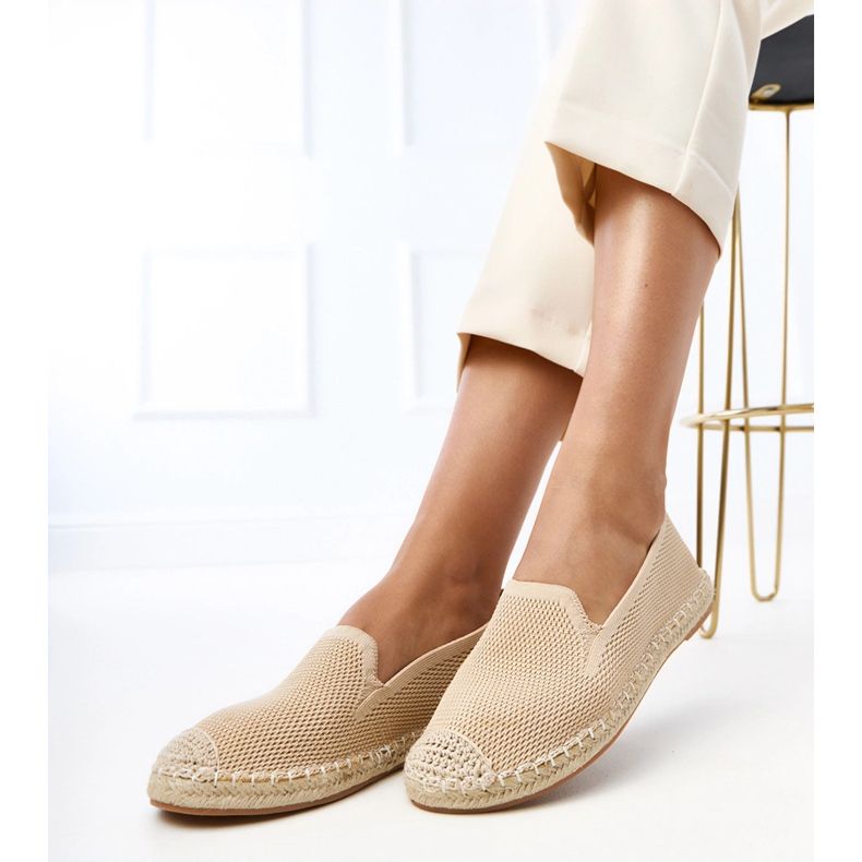 Beige espadrilles pe platforma Luna bej 2