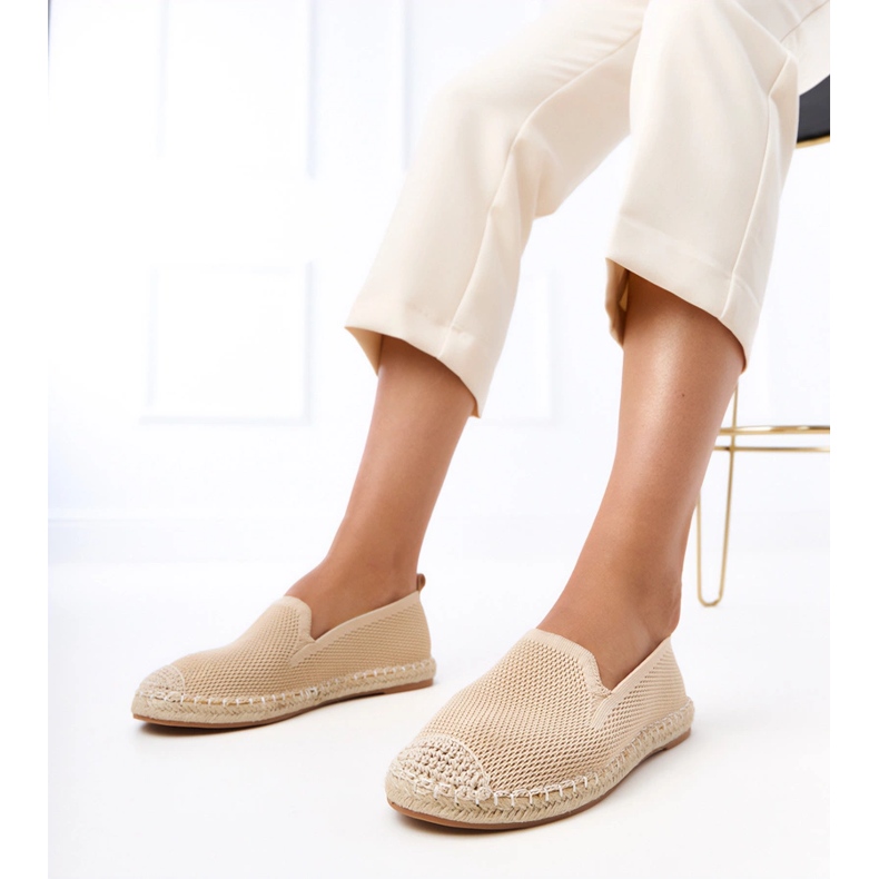 Beige espadrilles pe platforma Luna bej 1