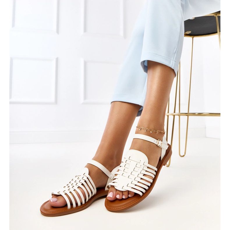 Sandale romane everlay plate alb 1 Sandale romane everlay plate alb 1