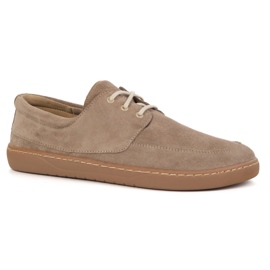Olivier MOCCASINS pentru femei Barefoot 0797w - Pantofi din dantelă poloneză -up bej 2 Olivier MOCCASINS pentru femei Barefoot 0797w - Pantofi din dantelă poloneză -up bej 2