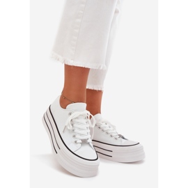 Boto Adidași pentru femei pe platforma masivă White Marinae alb 1