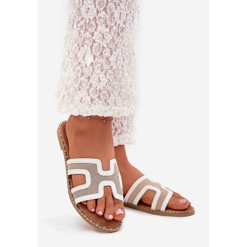 Boto Flip -Flip Flip Femel -Flat Flat alb 1