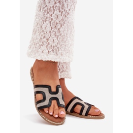 Boto Flip -flop -uri plate pentru femei negre Vereya negru 1 Boto Flip -flop -uri plate pentru femei negre Vereya negru 1