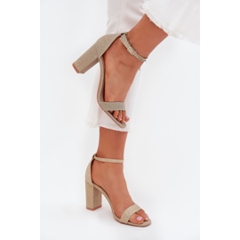 Boto Sandale strălucitoare pentru femei pe postul de aur Kavina 2