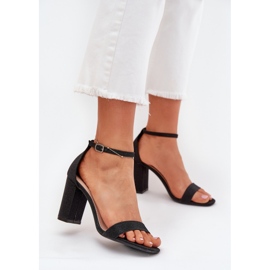 Boto Sandale strălucitoare pentru femei pe postul de kavina neagră negru 2