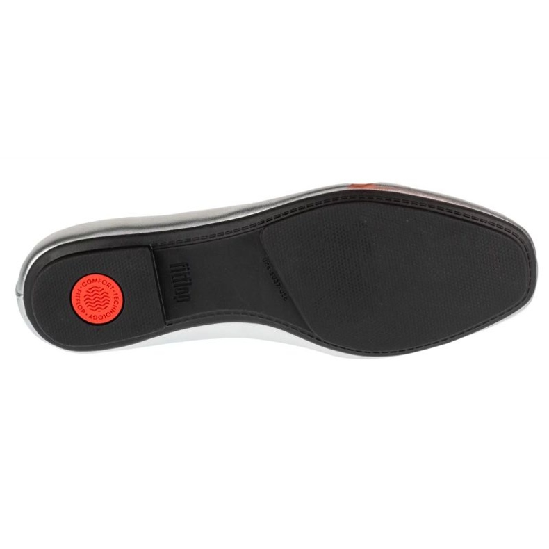 Ballerinas pentru femei Fitflop Delicato Bow Soft Ballerina IH2-011 Metalică cu arc argint 4