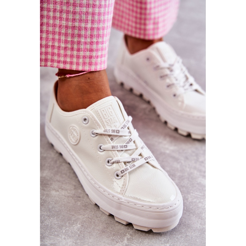 Adidaje pentru femei pictate Big Star KK274045 White alb 4