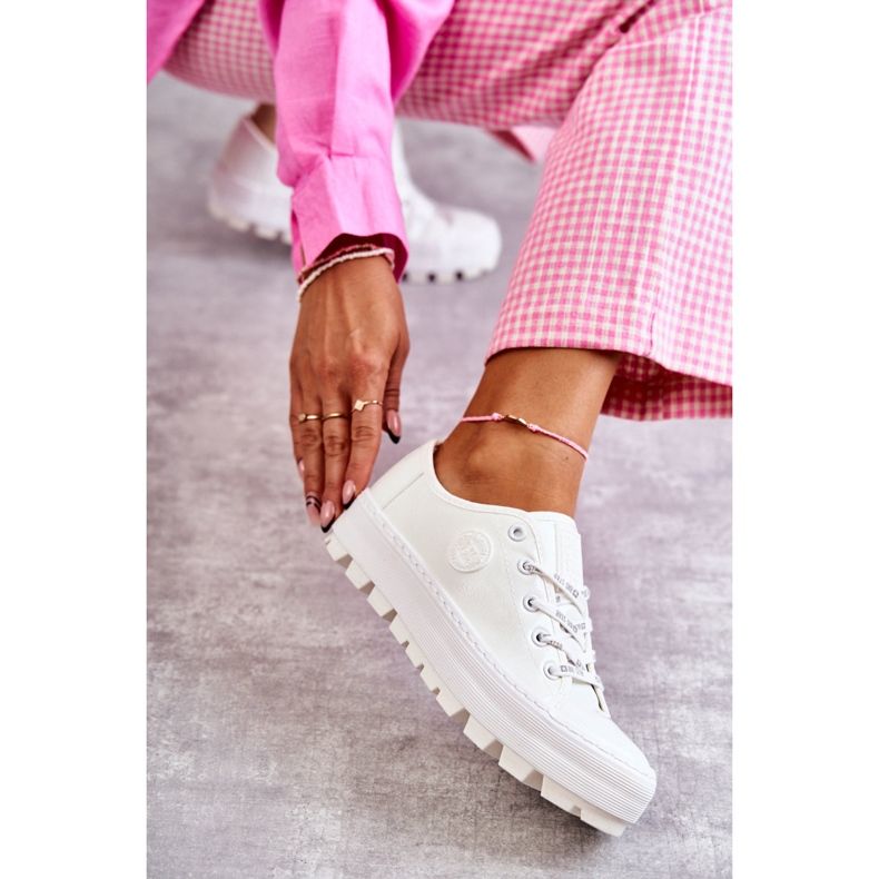 Adidaje pentru femei pictate Big Star KK274045 White alb 1